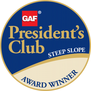 GAF President's club steep slope award winner